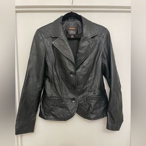 Danier - leather jacket /blazer (Size - Medium, black)